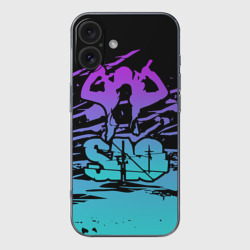 Чехол для iPhone 16 силиконовый с защитой камеры Sword Art Online