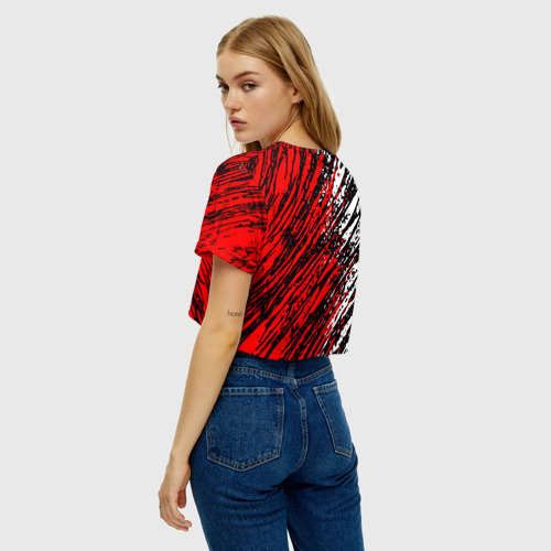 Женская футболка Crop-top 3D AUDI., цвет 3D печать - фото 5