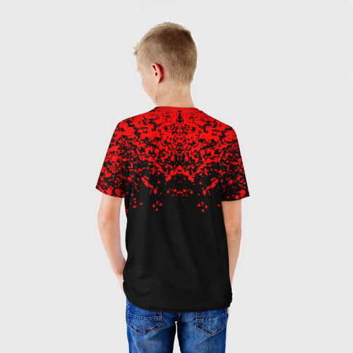 Детская футболка 3D с принтом AUDI, вид сзади #2
