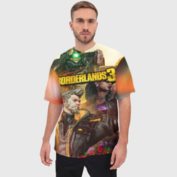 Мужская футболка oversize 3D Borderlands 3 - Зейн Флинт - фото 2