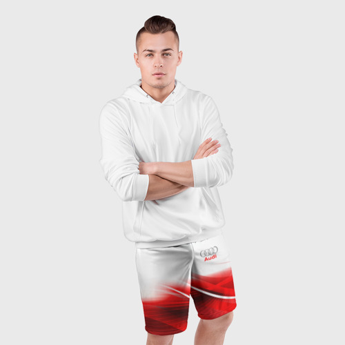 Мужские шорты спортивные с принтом AUDI, фото #4