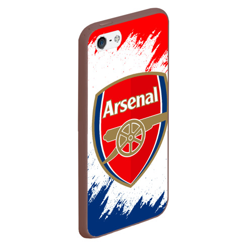 Чехол для iPhone 5/5S матовый Arsenal, цвет коричневый - фото 3