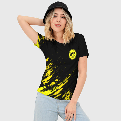Женская футболка 3D Slim Borussia, цвет 3D печать - фото 3