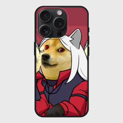 Чехол силиконовый для Apple iPhone 15 Pro матовый Хеллтейкер Догго