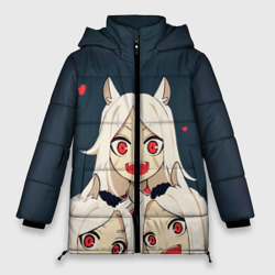 Женская зимняя куртка Oversize Cerberus с сердечками Helltaker