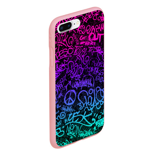 Чехол для iPhone 7Plus/8 Plus матовый Граффити Neon, цвет баблгам - фото 3