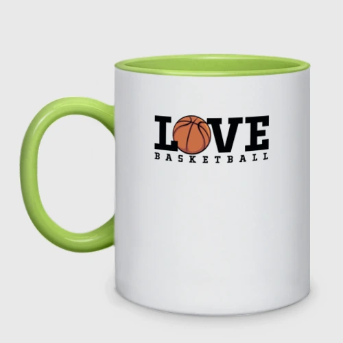 Кружка двухцветная Love Basketball