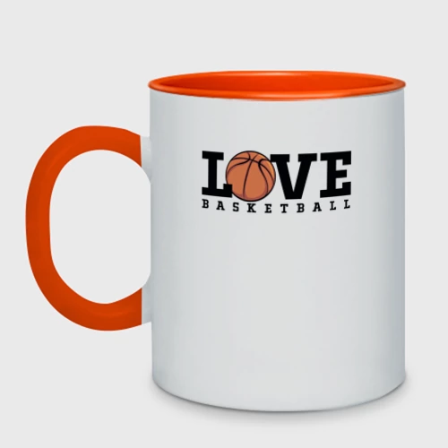 Кружка двухцветная Love Basketball