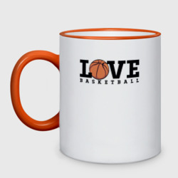 Кружка двухцветная Love Basketball