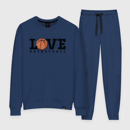 Женский костюм хлопок Love Basketball, цвет темно-синий
