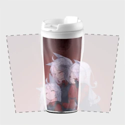 Термокружка-непроливайка Cerberus обнимаются втроем Helltaker - фото 2