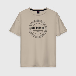 МГИМО 1944 – Женская футболка хлопок Oversize с принтом купить со скидкой в -16%