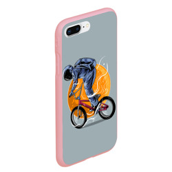 Чехол для iPhone 7Plus/8 Plus матовый Космический велосипедист - фото 2
