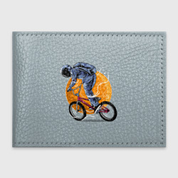 Обложка для студенческого билета Космический велосипедист