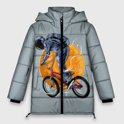 Женская зимняя куртка Oversize Космический велосипедист