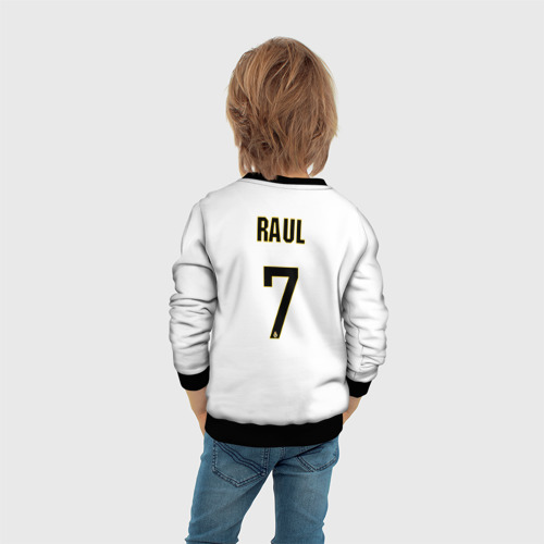 Детский свитшот 3D с принтом Рауль Реал Мадрид, вид сзади #2
