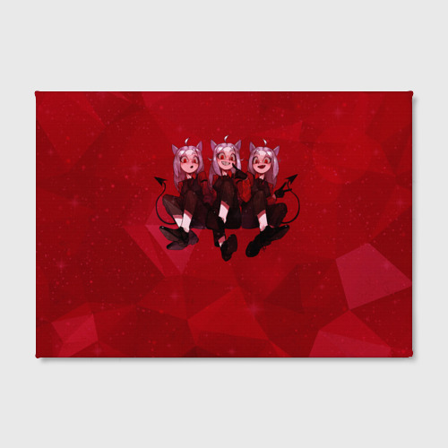 Холст прямоугольный Cerber на красных кристаллах Хеллтакер, цвет 3D печать - фото 2