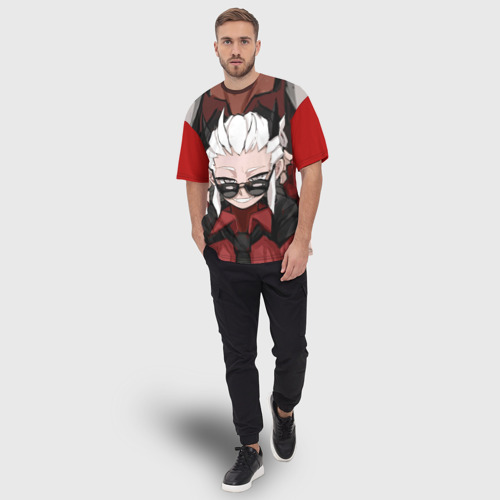 Мужская футболка oversize 3D Справедливость Хеллтейкер, цвет 3D печать - фото 5