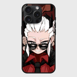 Чехол силиконовый для Apple iPhone 15 Pro матовый Справедливость Хеллтейкер
