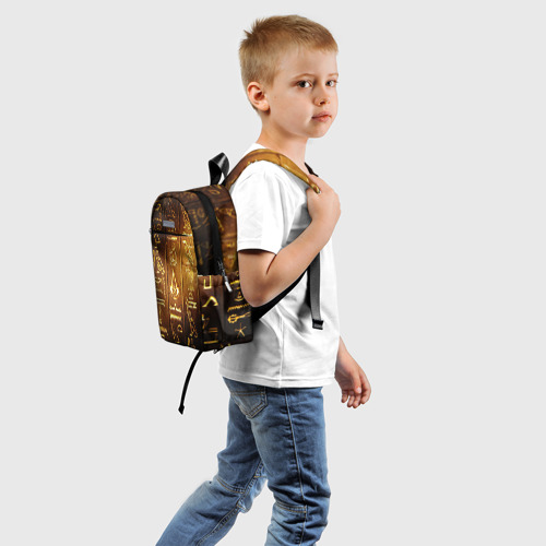 Детский рюкзак 3D с принтом ASSASSIN`S CREED l ORIGINS(S), вид сзади #1