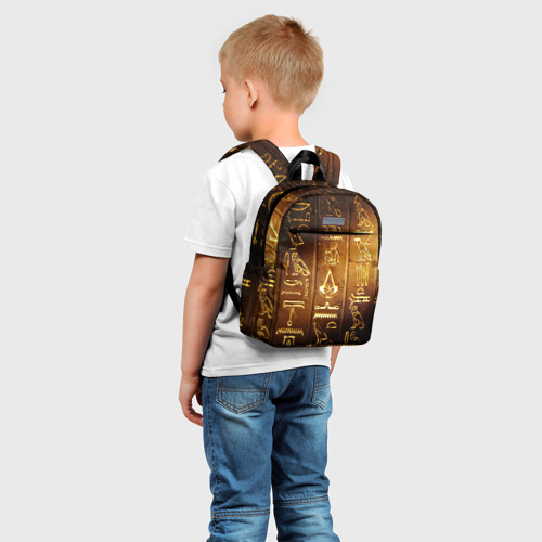 Детский рюкзак 3D с принтом ASSASSIN`S CREED l ORIGINS(S), фото на моделе #1