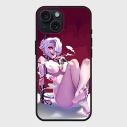 Чехол силиконовый для Apple iPhone 15 матовый Хеллтейкер - демон Здрада обнаженная