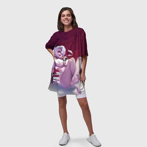 Платье-футболка 3D Хеллтейкер - демон Здрада обнаженная, цвет 3D печать - фото 5