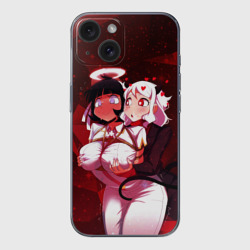 Чехол для iPhone 15 силиконовый с защитой камеры Хеллтейкер - секси демоны Азазель и Модеус