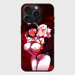 Чехол силиконовый для Apple iPhone 15 Pro Мax матовый Хеллтейкер - секси демоны Азазель и Модеус