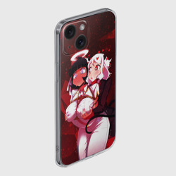 Чехол для iPhone 15 силиконовый с защитой камеры Хеллтейкер - секси демоны Азазель и Модеус - фото 2