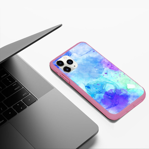 Чехол для iPhone 11 Pro Max матовый Pastel, цвет малиновый - фото 5