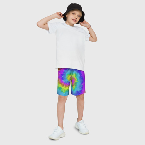 Детские спортивные шорты 3D Хиппи, цвет 3D печать - фото 3