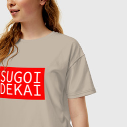 Женская футболка хлопок Oversize Sugoi Dekai - фото 2