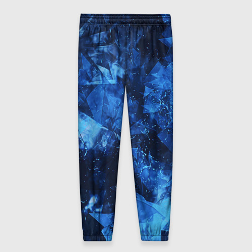 Женские брюки 3D с принтом Blue Abstraction, вид сзади #1