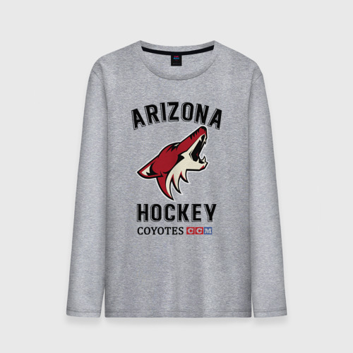 Мужской лонгслив хлопок Arizona Coyotes, цвет меланж