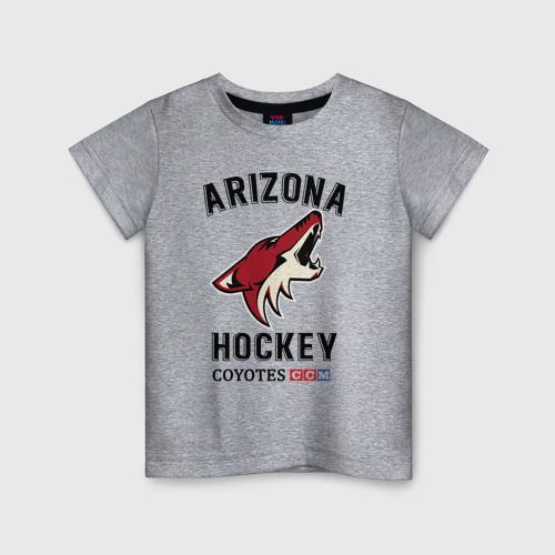 Детская футболка хлопок Arizona Coyotes, цвет меланж