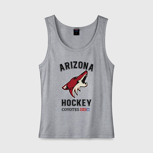 Женская майка хлопок Arizona Coyotes, цвет меланж