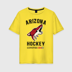 Женская футболка хлопок Oversize Arizona Coyotes