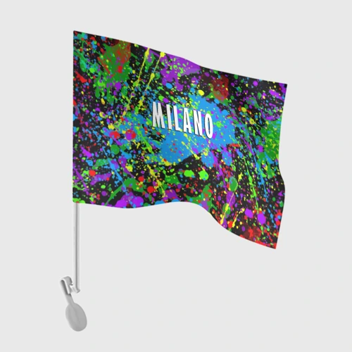 Флаг для автомобиля Milano - abstraction - Italy
