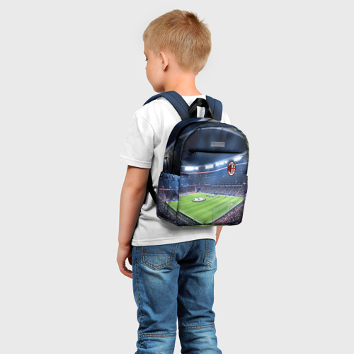 Детский рюкзак 3D с принтом FC MILAN, фото на моделе #1