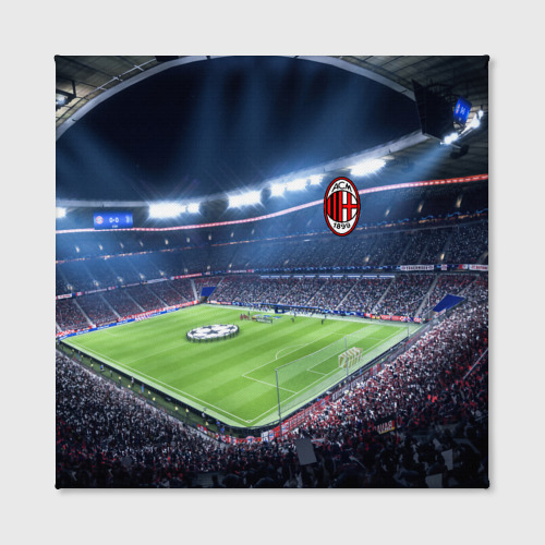 Холст квадратный FC Milan, цвет 3D печать - фото 2