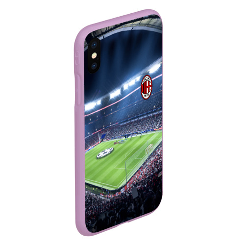 Чехол для iPhone XS Max матовый FC Milan, цвет сиреневый - фото 3