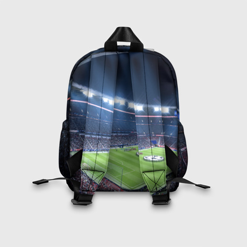 Детский рюкзак 3D с принтом FC MILAN, вид сзади #2