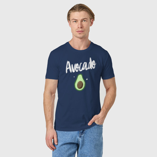 Мужская футболка хлопок Avocado, цвет темно-синий - фото 3