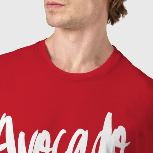 Мужская футболка хлопок Avocado, цвет красный - фото 6