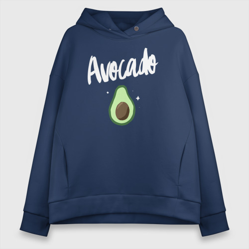 Женское худи Oversize хлопок Avocado, цвет темно-синий