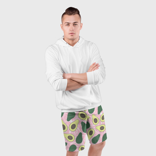 Мужские шорты спортивные Avocado, цвет 3D печать - фото 5