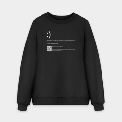 Мужской свитшот oversize без начеса хлопок Синий экран