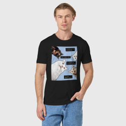 Мужская футболка хлопок Коты программиста все уронили - фото 2