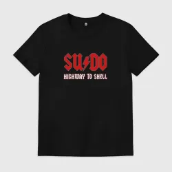 Мужская футболка хлопок Sudo. Highway to shell